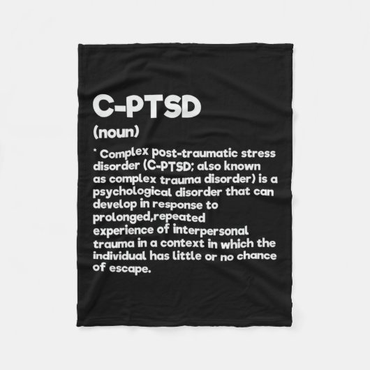 C-PSd Definition Stress Awareness Mental Posttrau Fleecedecke (Vorderseite)