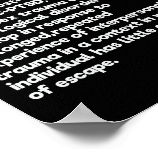 C-PSd Definition Stress Awareness Mental Posttrau Poster (Ecke)