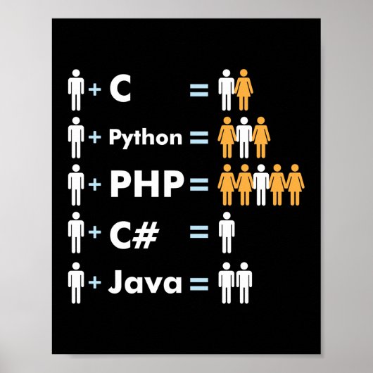 C Python Php Java Programmierer-Programmierung Poster (Vorne)
