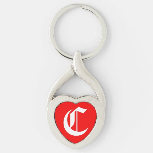 "C" Red Heart Schlüsselanhänger (Vorderseite)