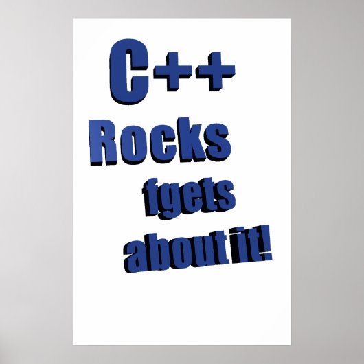 C++ Rocks FGet darüber Poster (Vorne)