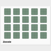 C&S Green Quadratischer Aufkleber (Blatt)