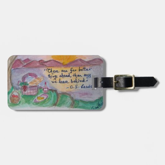 C S Lewis kann gute byes erleichtern! Gepäckanhänger (Vorderseite horizontal)