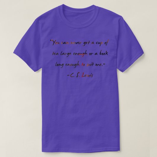 C S Lewis On Books T-Shirt (Design vorne)