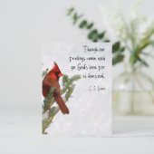 C.S. Lewis Quote Postkarte (Stehend Vorderseite)