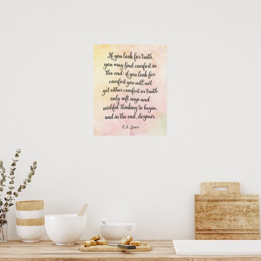 C.S. Lewis Truth Quote Art Print Poster (Küche)