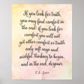 C.S. Lewis Truth Quote Art Print Poster (Vorne)