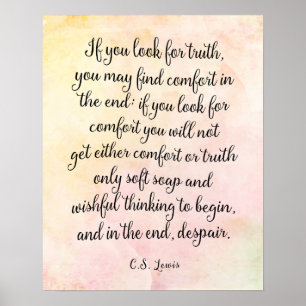 C.S. Lewis Truth Quote Art Print Poster