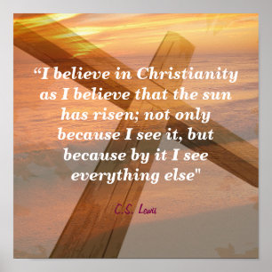 C. S. Lewis Zitat über das Christentum Poster