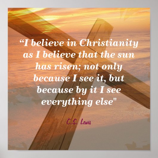 C. S. Lewis Zitat über das Christentum Poster (Vorne)