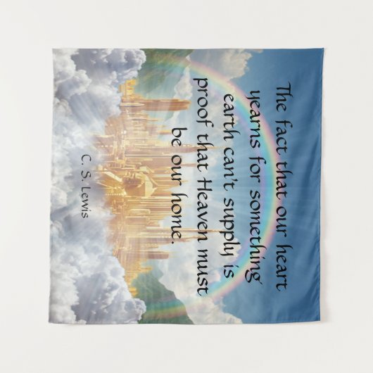 C S Lewis Zitat Wandteppich (Vorderseite (Horizontal))