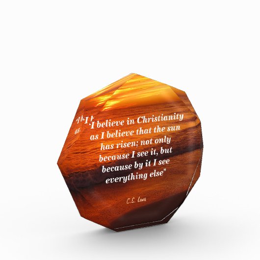 C. S. Lewis Zitat zum Christentum Fotoblock (Links)