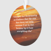 C. S. Lewis Zitat zum Christentum Ornament (Vorderseite)
