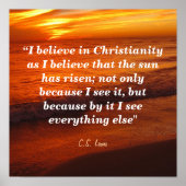 C. S. Lewis Zitat zum Christentum Poster (Vorne)
