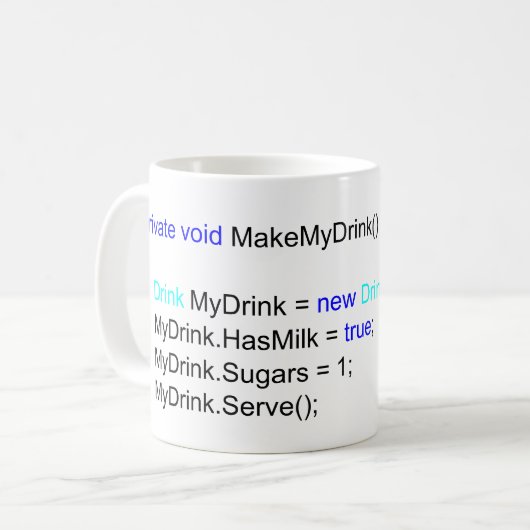 C# scharfe Programmierer-Kaffee-Tasse Kaffeetasse (Vorderseite Links)