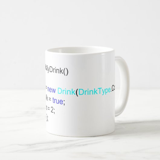 C# scharfe Programmierer-Kaffee-Tasse Kaffeetasse (VorderseiteRechts)