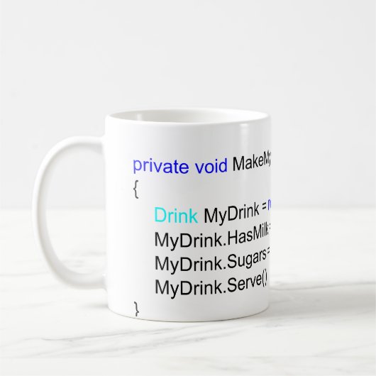 C# scharfe Programmierer-Kaffee-Tasse Kaffeetasse (Links)