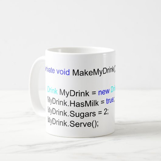 C# scharfe Programmierer-Tee-Tasse Kaffeetasse (Vorderseite Links)