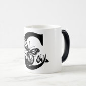 C Schwarzer Butterfly Verwandlungstasse (VorderseiteRechts)