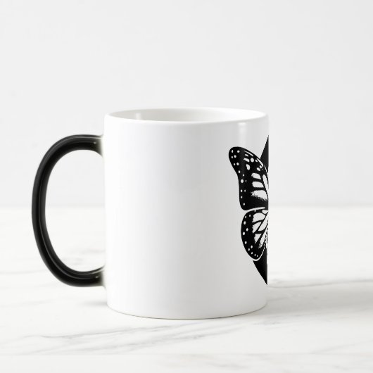 C Schwarzer Butterfly Verwandlungstasse (Links)