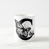 C Schwarzer Butterfly Verwandlungstasse (Mittel)