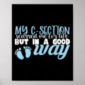 C-section Cesarean New Mom Of Baby Boy Recovery Qu Poster (Vorne)