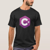 C Sharp C#-Programmierlogo T-Shirt (Vorderseite)