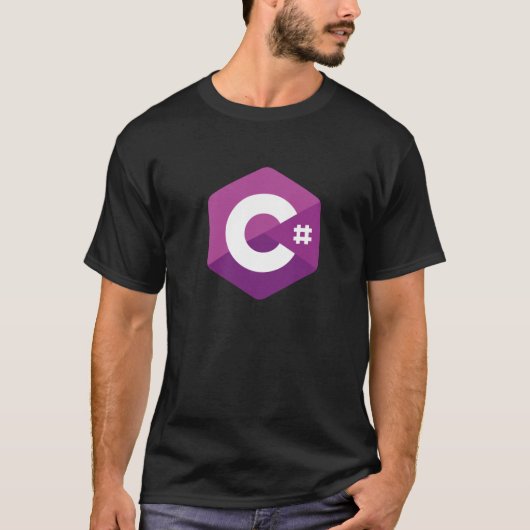 C Sharp C#-Programmierlogo T-Shirt (Vorderseite)