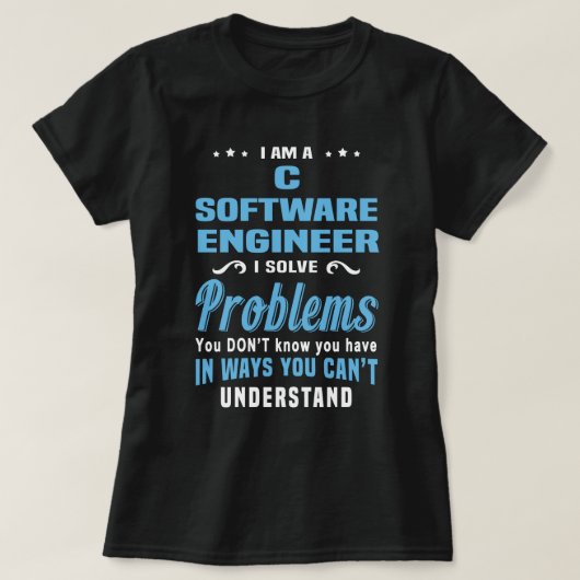 C Software Engineer T-Shirt (Design vorne)
