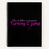 C-Sprung schwarz und rosa drehen Notizblock (Vorderseite)