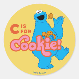 C steht für Cookie Runder Aufkleber