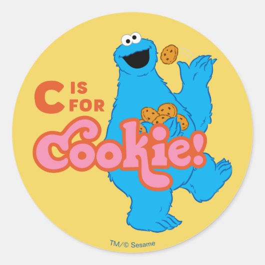 C steht für Cookie Runder Aufkleber (Vorderseite)