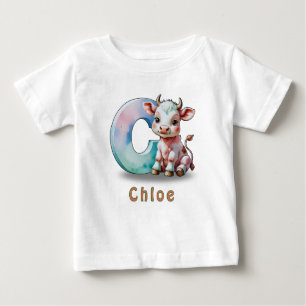 C steht für Kuh – Individuelles Baby-T-Shirt Baby T-shirt