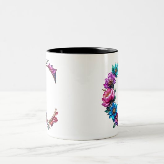 C Tasse - Blumendesign für Geschenke (Mittel)