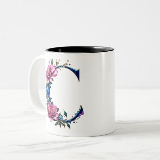 C Tasse - Blumendesign für Geschenke (Vorderseite Links)