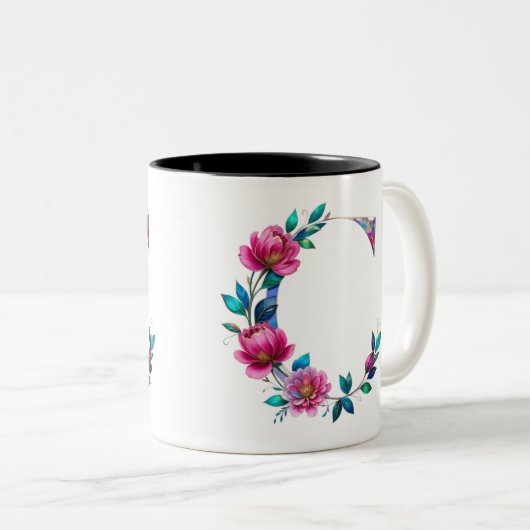 C Tasse - Blumendesign für Geschenke (VorderseiteRechts)