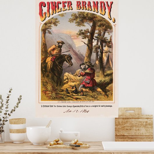 C. V. Girard's GINGER BRANDY 1860 Poster (Küche)