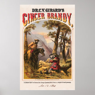 C. V. Girard's GINGER BRANDY 1860 Poster