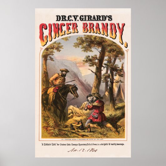 C. V. Girard's GINGER BRANDY 1860 Poster (Vorne)