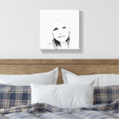 C Vector in Schwarz und Weiß Leinwanddruck (Insitu (Schlafzimmer))