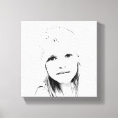 C Vector in Schwarz und Weiß Leinwanddruck (Vorderseite)