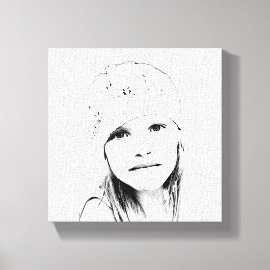 C Vector in Schwarz und Weiß Leinwanddruck (Vorderseite)