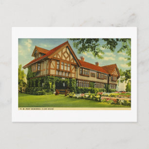 C.W. Post Clubhaus Battle Creek, Michigan Postkarte