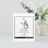 C war ein Kamel Postkarte (Stehend Vorderseite)