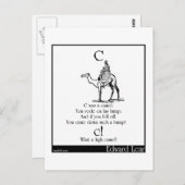 C war ein Kamel Postkarte (Vorne/Hinten)