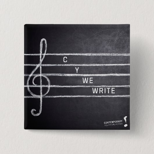 C Y Wir schreiben Button Pin (Vorderseite)