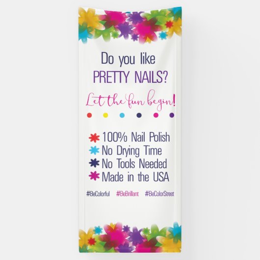 C you like pretty Nails Farbe Street banner (Vertikal)