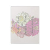 c_ZinniaMixedColorsZinnia Bouquet Mixed Wedding pr Notizblock (Rotiert)