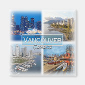 CA0032 Amerika, Kanada, Vancouver, Skyline Kühlsch Magnet (Vorne)