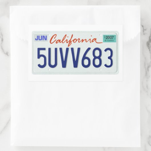 CA2007 RECHTECKIGER AUFKLEBER (Tasche)